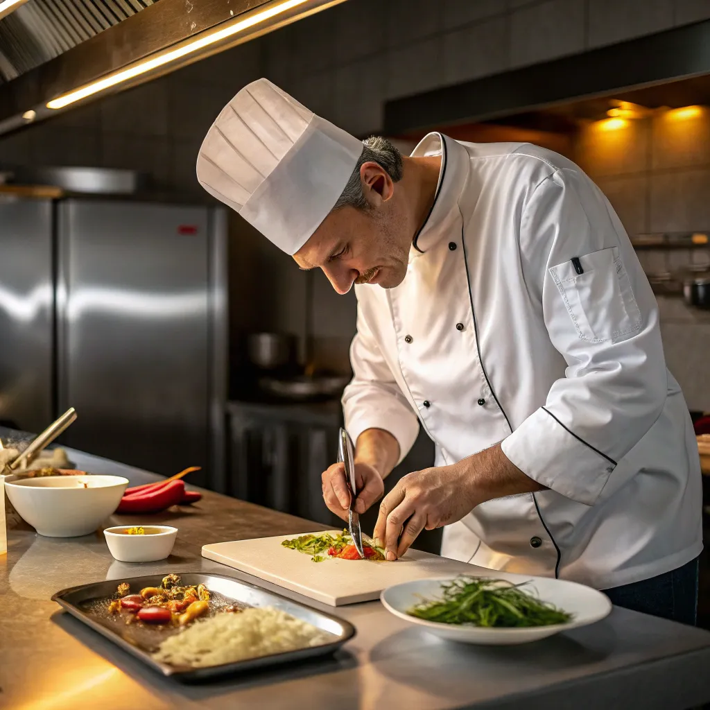 Chef preparing a national dish